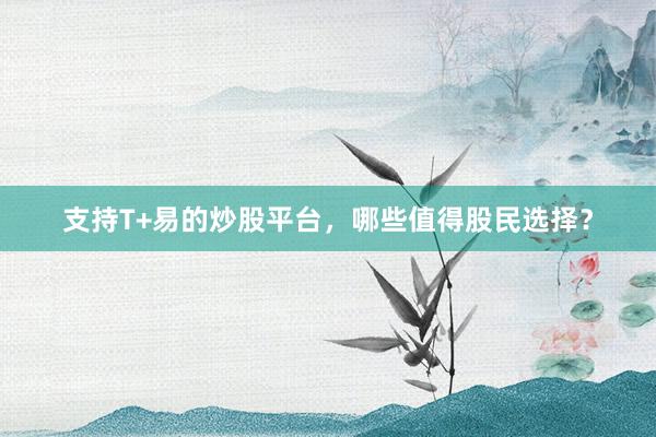 支持T+易的炒股平台，哪些值得股民选择？